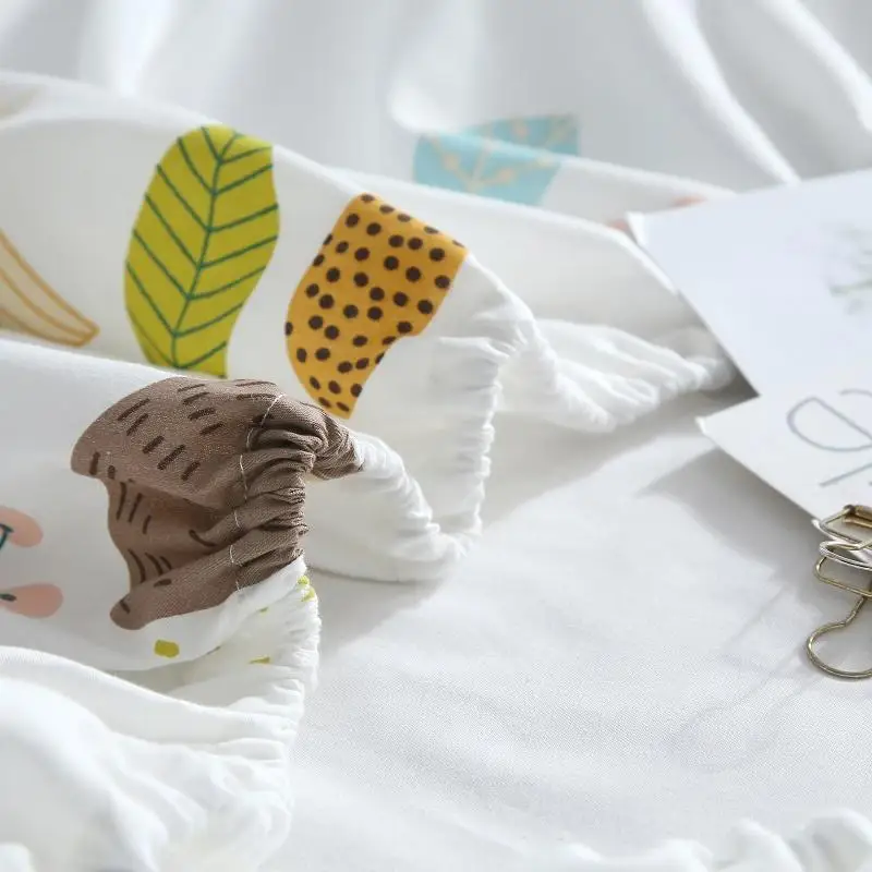 

59 1pcs 100%Cotton Printed Solid Fitted Sheet Mattress Cover Four Corners With Elastic Band Bed Sheet