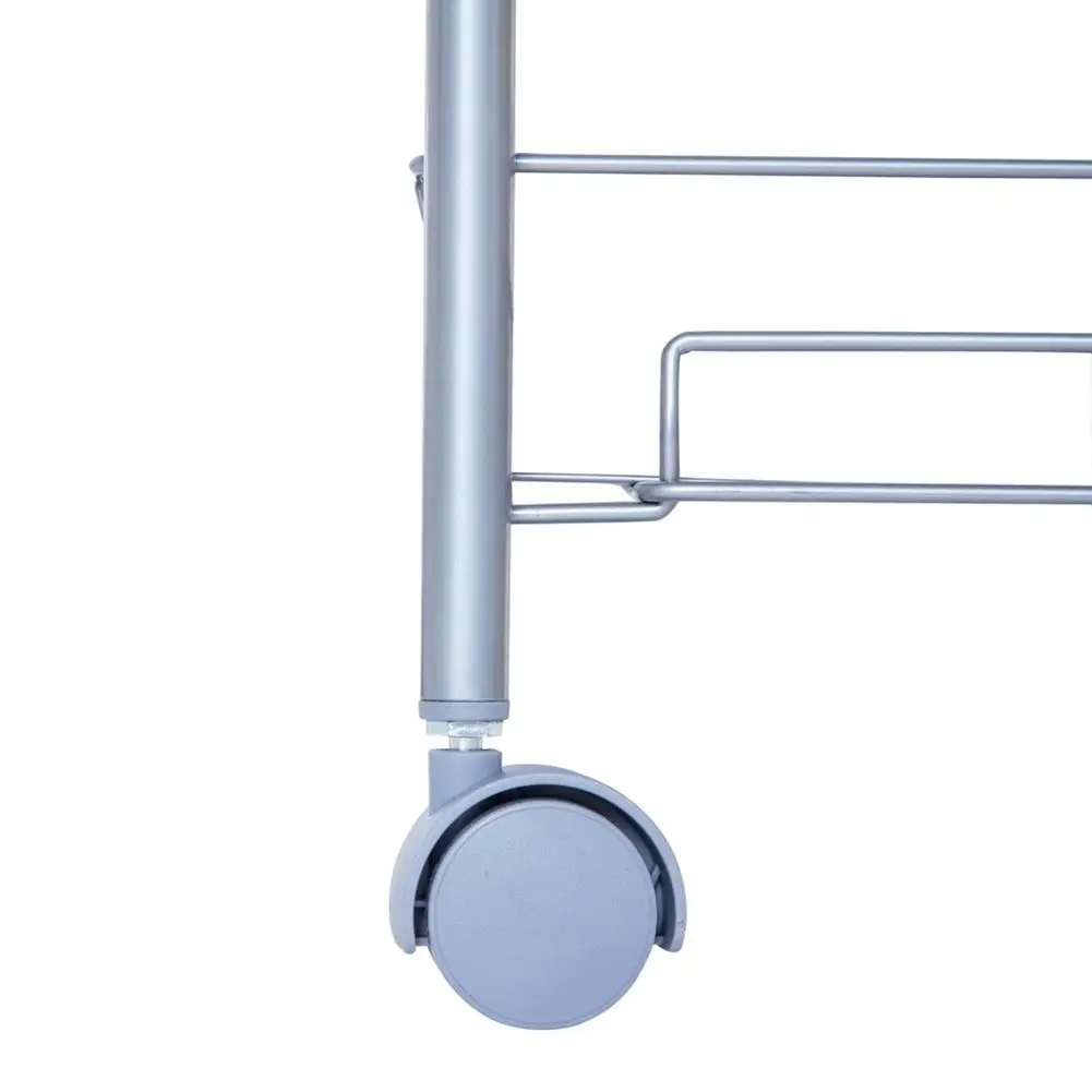 

Honeycomb Mesh Style 4-Layer Removable Storage Cart Silver Kitchen Supplies
