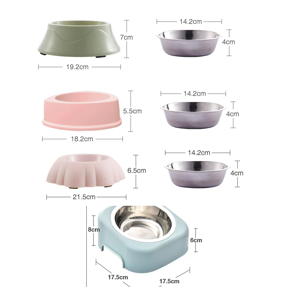 Нескользящая пластиковая миска из нержавеющей стали для кормления домашних