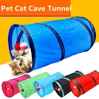 Туннель для кошек, забавная игрушка для домашних питомцев с 2 отверстиями, Складные Игрушки для котят, щенков, хорьков, кроликов, для игр с собаками