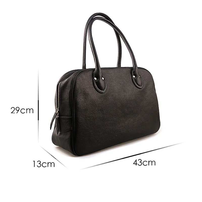 

AETOO Men's handbags, business travel bags, leather luggage bags, large-capacity retro portable messenger bags