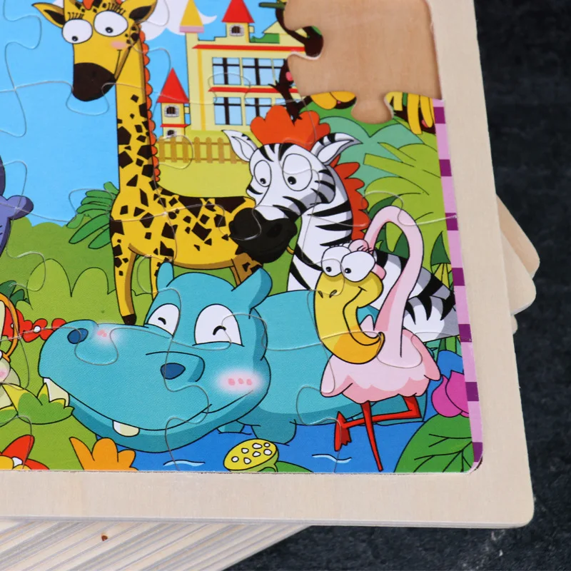 pieces of environmental protection with wooden frame no animal reproduction hot style jigsaw puzzles | Игрушки и хобби