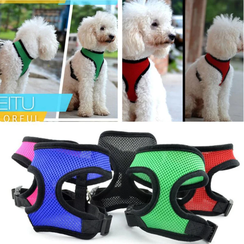

Cat Dog Adjustable Harness Vest Walking Lead Leash For Puppy Dogs Collar Polyester Mesh Harness For Small Dogs Cat Pet