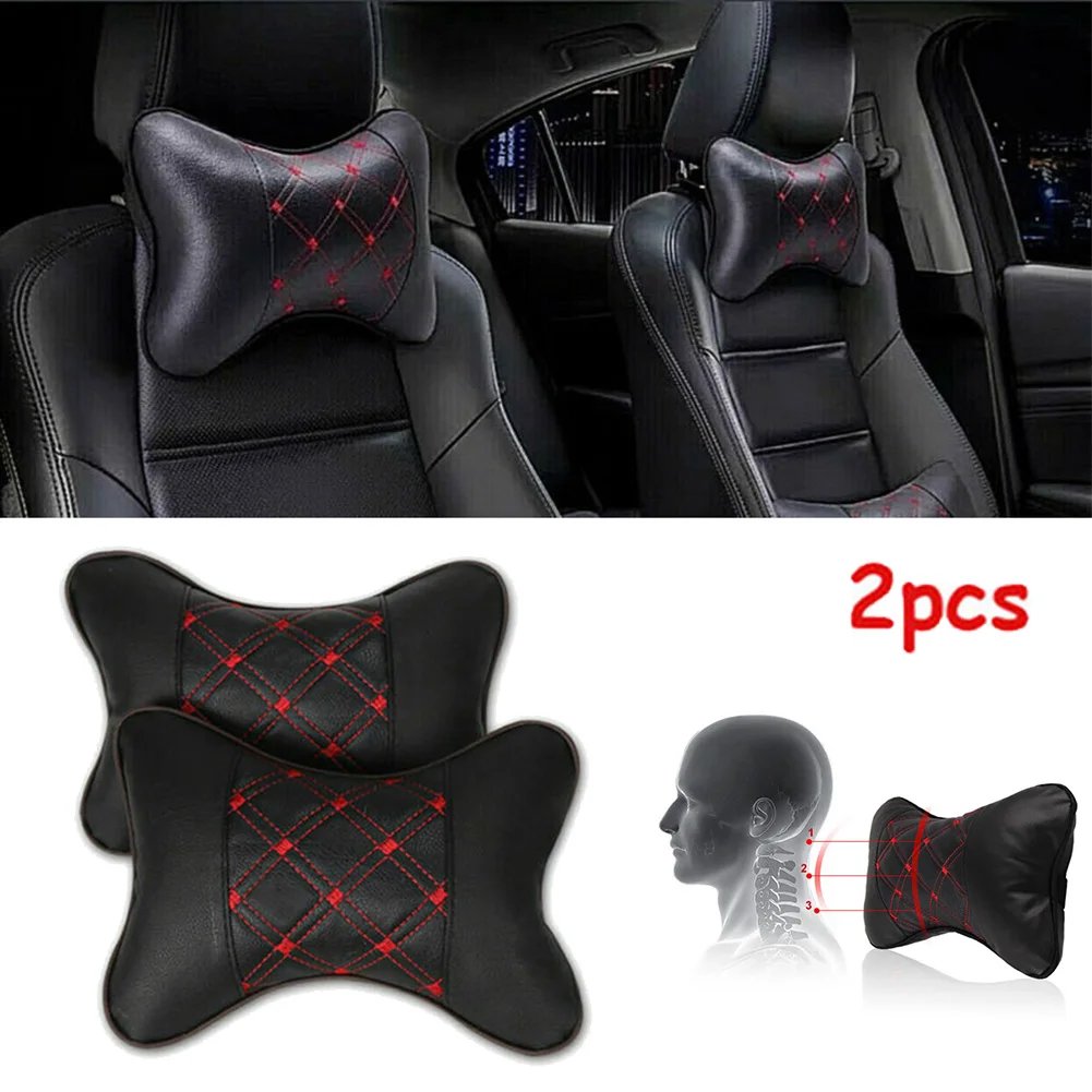 

Accessories Car Headrest Black Cushion Home Neck Pillow Soft 26cm×18cm×8cm
