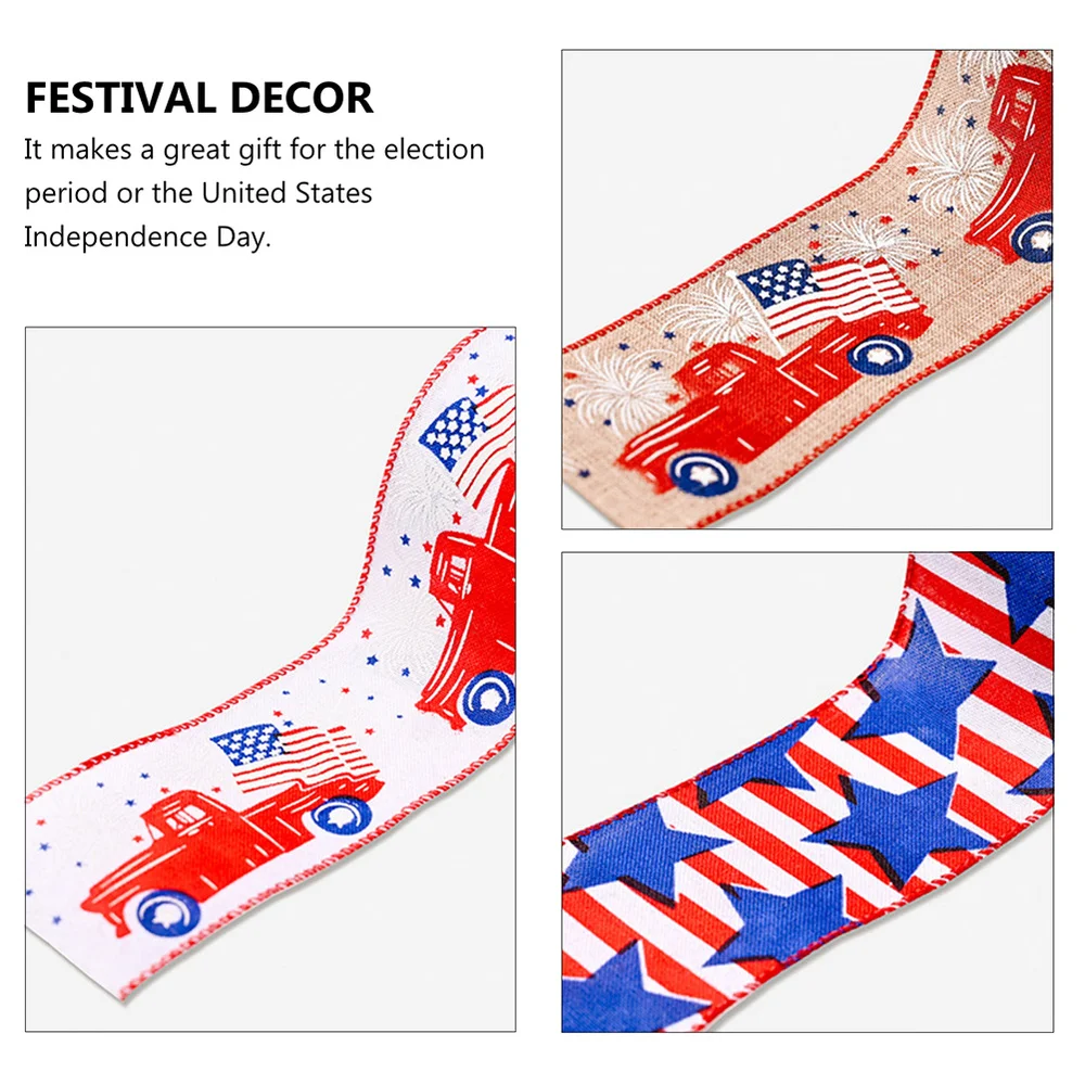 

4pcs Independence Day Decorative Ribbons Festival Decorative Ribbons for Decor