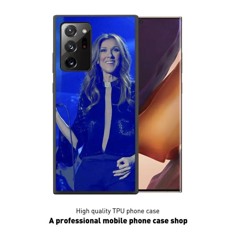 

Canada Singer Celine Dion Star Phone Case Black Cover For Samsung S5 6 6Edge 7 8 9 10 10E 10Plus 20 20lite 20Ultra Cases