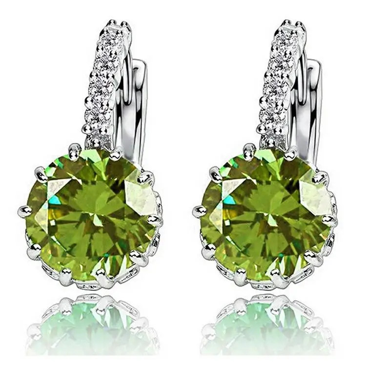 Женские серьги-гвоздики Pendientes Mujer, ювелирные изделия Brincos Orecchini Aretes, серьги Brinco, модные серьги, серьга Brinco Oorbellen - Окраска металла: 1 guo lv