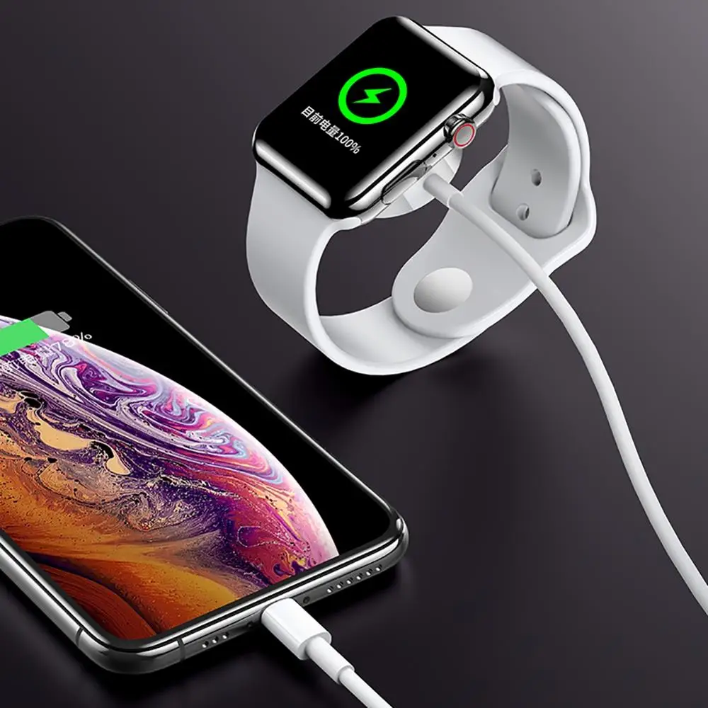 Для Apple Watch i Series 1 2 3 4 в usb зарядный кабель для iPhone 7 8 X XS Max XR беспроводное магнитное