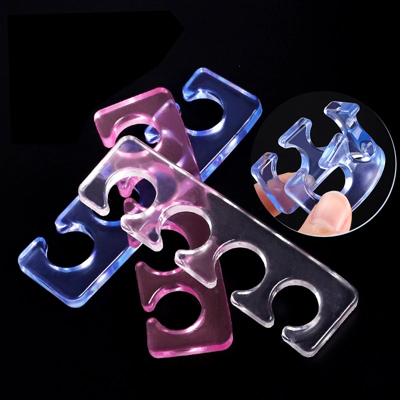 

2pcs/pack Soft Silicone Toe Separator/Finger Spacer Divider Form For Manicure Pedicure Beauty Care Nail Art Tools