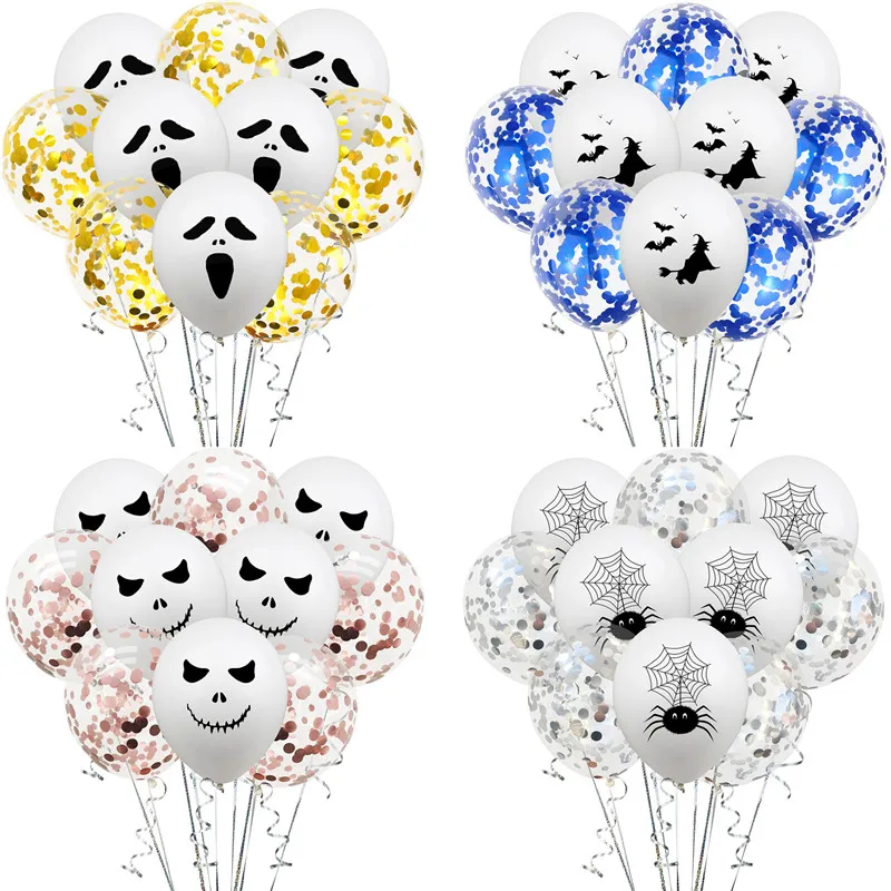 12 дюймов Хэллоуин из белого латекса воздушные шары паук привидение ведьма