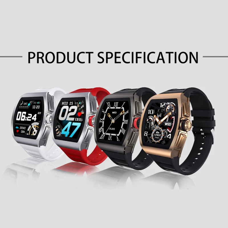 

M1 Smart Watch Men Heart Rate Monitor Sport Watch Gold 1.4inch IPS Alloy Case IP68 Waterproof Smartwatch For Android IOS Phone