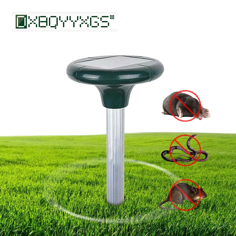 Уличная Солнечная энергия ультразвуковой отпугиватель вредителей Mole Vole Mous