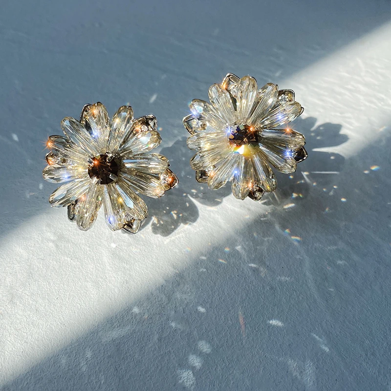 

Krasivaya Tawny Crystal Earrings For Women Fashion Jewelry Trendy Gift