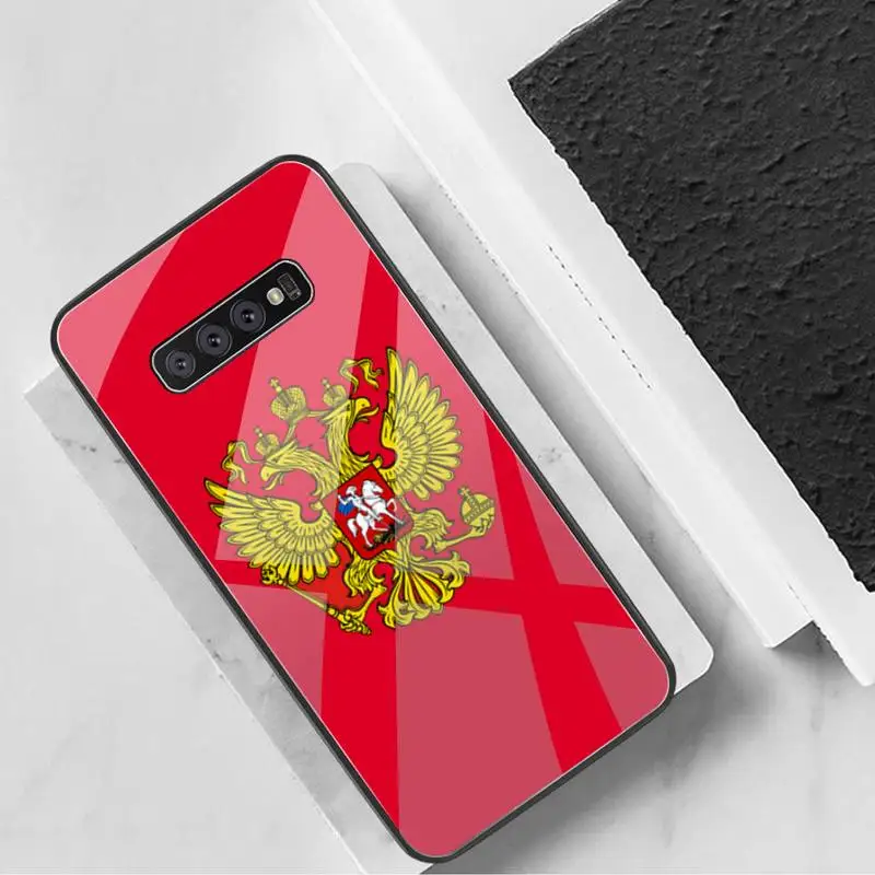 

Armenia Albania Russia flag Emblem Phone Case Tempered Glass For Samsung S20 Plus S7 S8 S9 S10 Plus Note 8 9 10 Plus