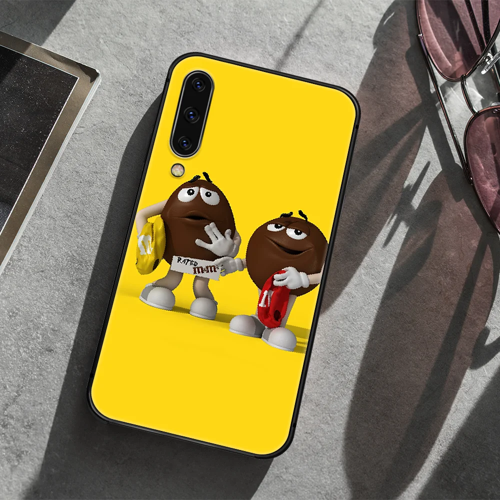 

M&M's Chocolate candy Phone Case Cover For Samsung Galaxy A10 A11 A20 E A21 A30 A40 A41 A50 A51 A70 A71 A81 S black Etui