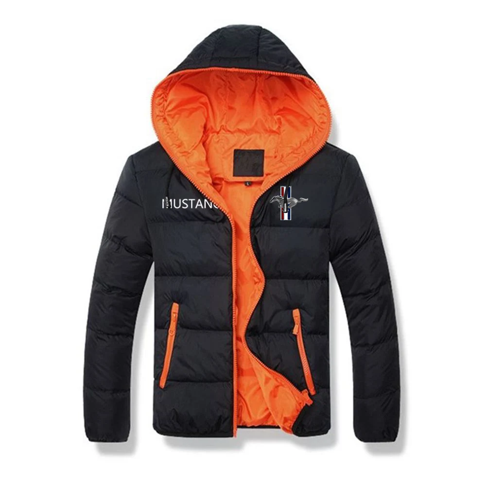 

Winter Autumn Men's Mustang Jacket Customize Fashion Slim Unisex Coats Male Sportwear Zipper Coat Hoodies
