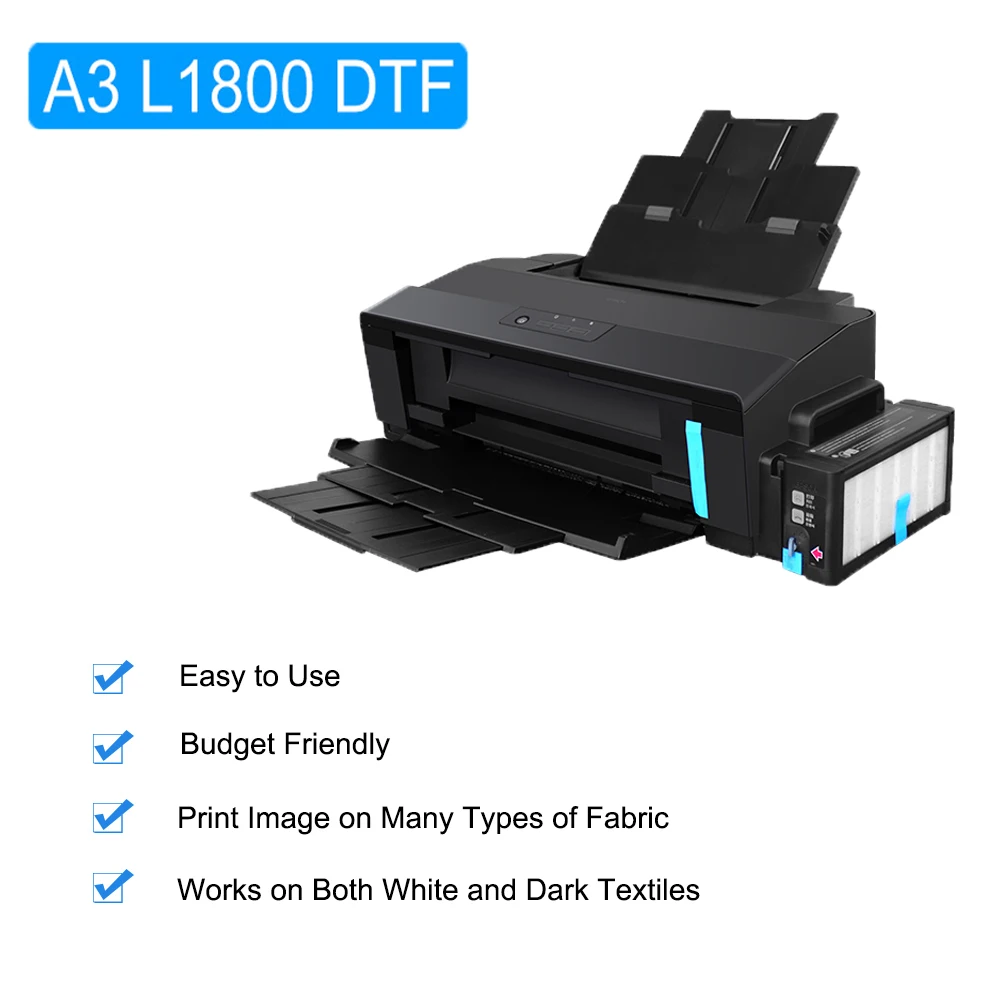 

Принтер DTF для Epson L1800 A3, белый чернильный принтер DTF, теплопередающая ПЭТ пленка L1800 DTF, принтер для переноса пленки