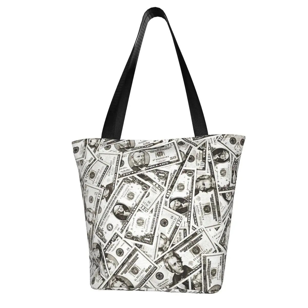 

Money Shopping Bag Work Polyester Handbags Student Fashion Reusable Bags