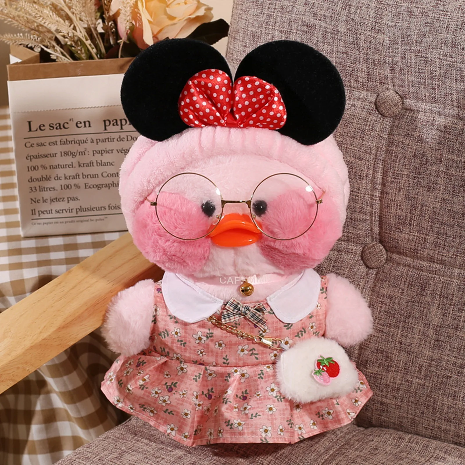 30 Cm Wearing Yellow Doll Plush Toy Birthday Gift Duck Soft Animal Cartoon Cute Stuffed | Игрушки и хобби