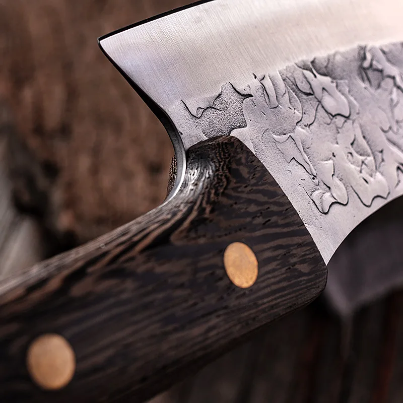 

Pro Hand Forged Kitchen Knife 5Cr15 Steel Chef's Knife Cutting Fish Meat Cleaver Knife Sharp Blade Cooking Tools