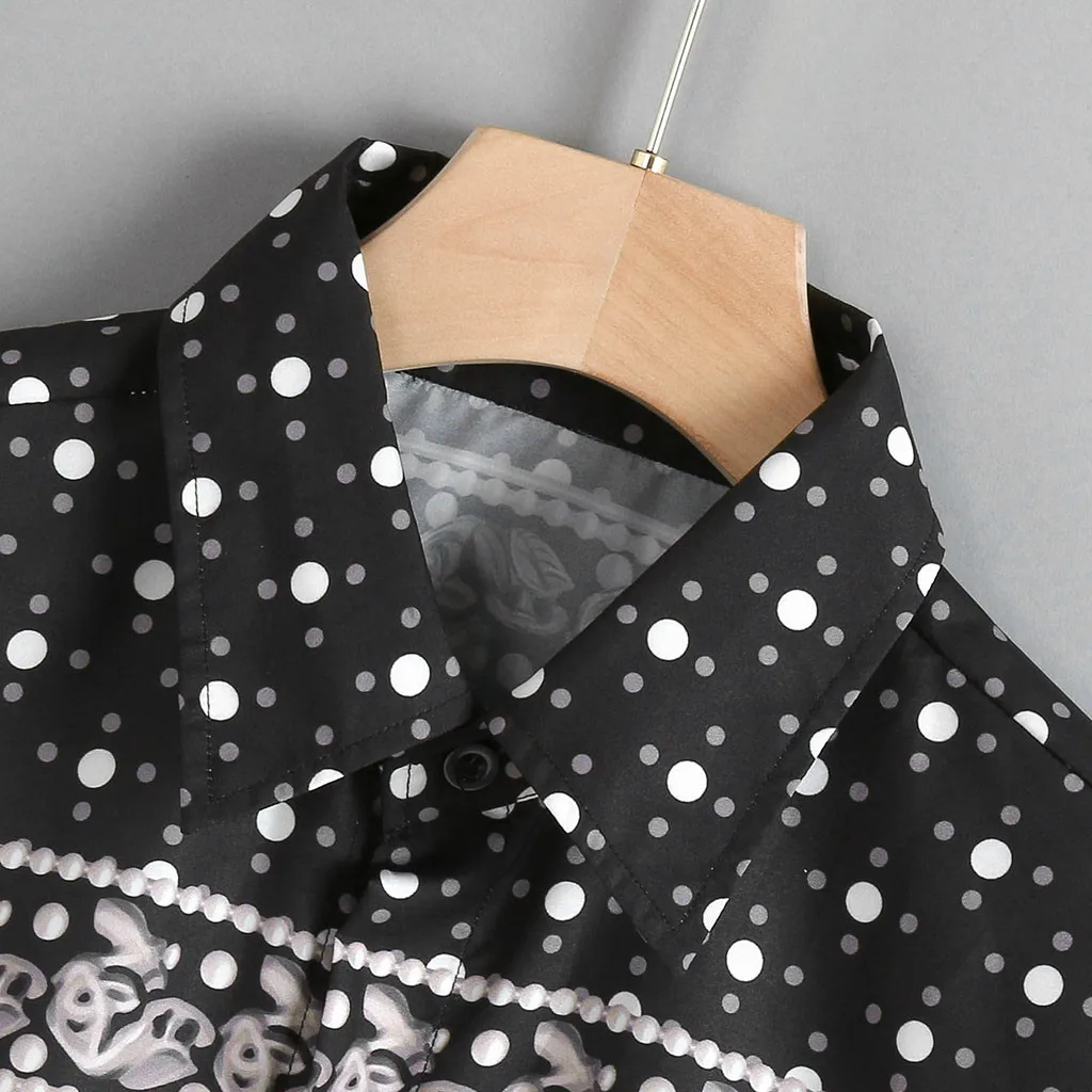 

Vogue Men Shirt Fashion Autumn Summer Shirts Casual Printed Long Sleeve Beach Top Loose Vintage Shirt Blouses