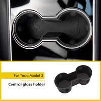 tey 2021 tesla model y dual hole drink bottle water beverage holder cup for tesla model three holder styling auto accessories