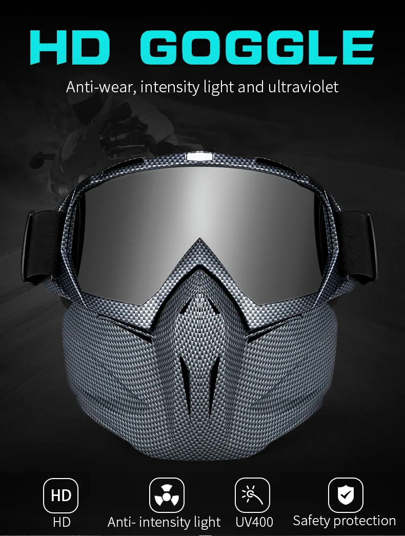INBIKE мотоциклетные модульные очки маска очки фильтр Маска ATV внедорожный шлем лыжный спортивный мотор MX очки мотоцикл крест шлем