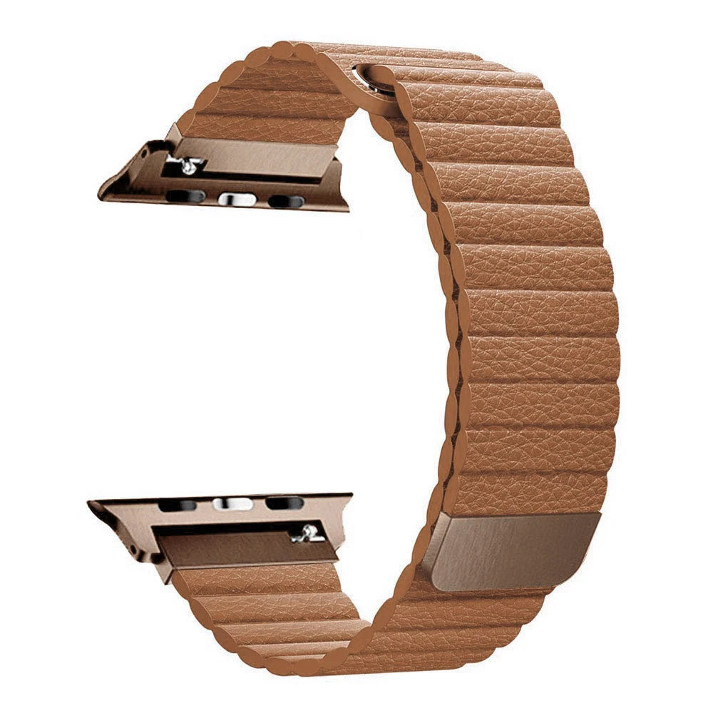 Спортивная петля Tschick для Apple Watch, кожаный ремешок с сильным магнитным замком, сменный ремешок для iWatch серии 4/3/2/1 - Цвет: 8