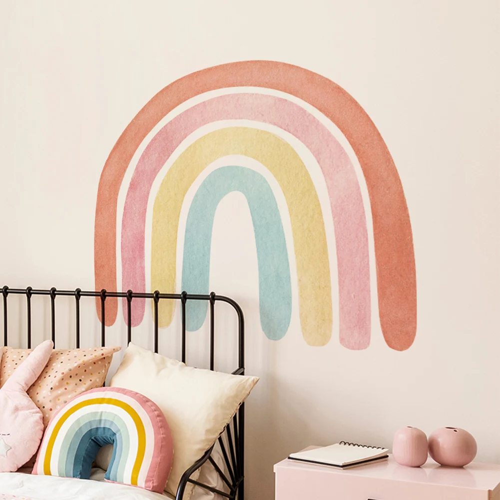 

Rainbow Wall Sticker Kids Wall Decal Waterproof PVC Stickers Wall Decor for Kids Rooms Living Room Bedroom Wall Decals