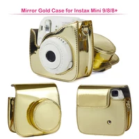 case for fujifilm instax mini 98 instant film camera protective pu leather cover bag with shoulder strap fashion quality case