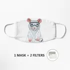 Lab маска крысы Пылезащитная маска для лица из хлопка Mascarilla мультфильм уход за кожей лица многоразовый тканевый Анти-пыль маска