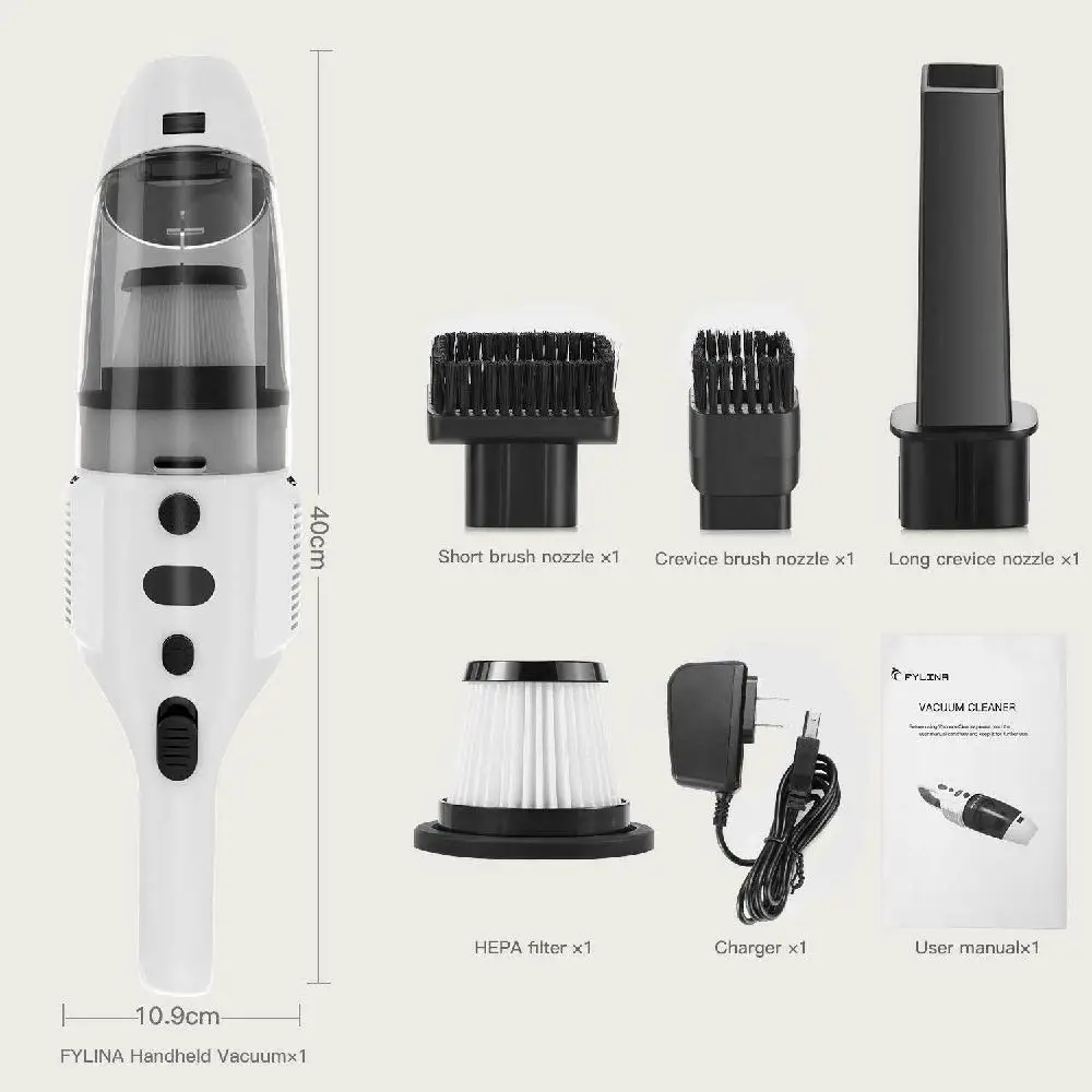 Ручной беспроводной пылесос 120 Вт Мощный всасывающий перезаряжаемый|Швабры с