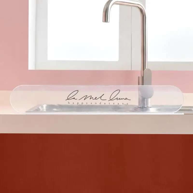 

2021 New Transparent Sink Water Guard Anti-water Board Baffle Plate Waterproof Screen for Home Kitchen Use Supplies