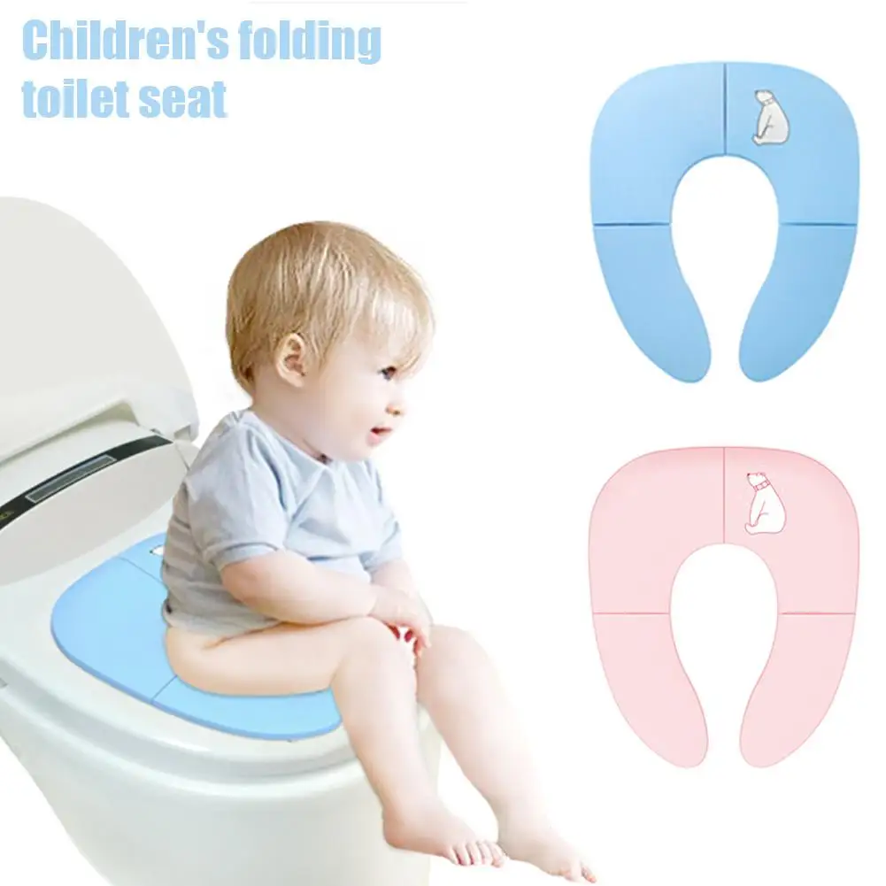 

Folding Toilet Seat For Kids Child Toilet Baby Travel Folding Seat Cushion Toddler Portable Toilet Training Cushion Baby Seat