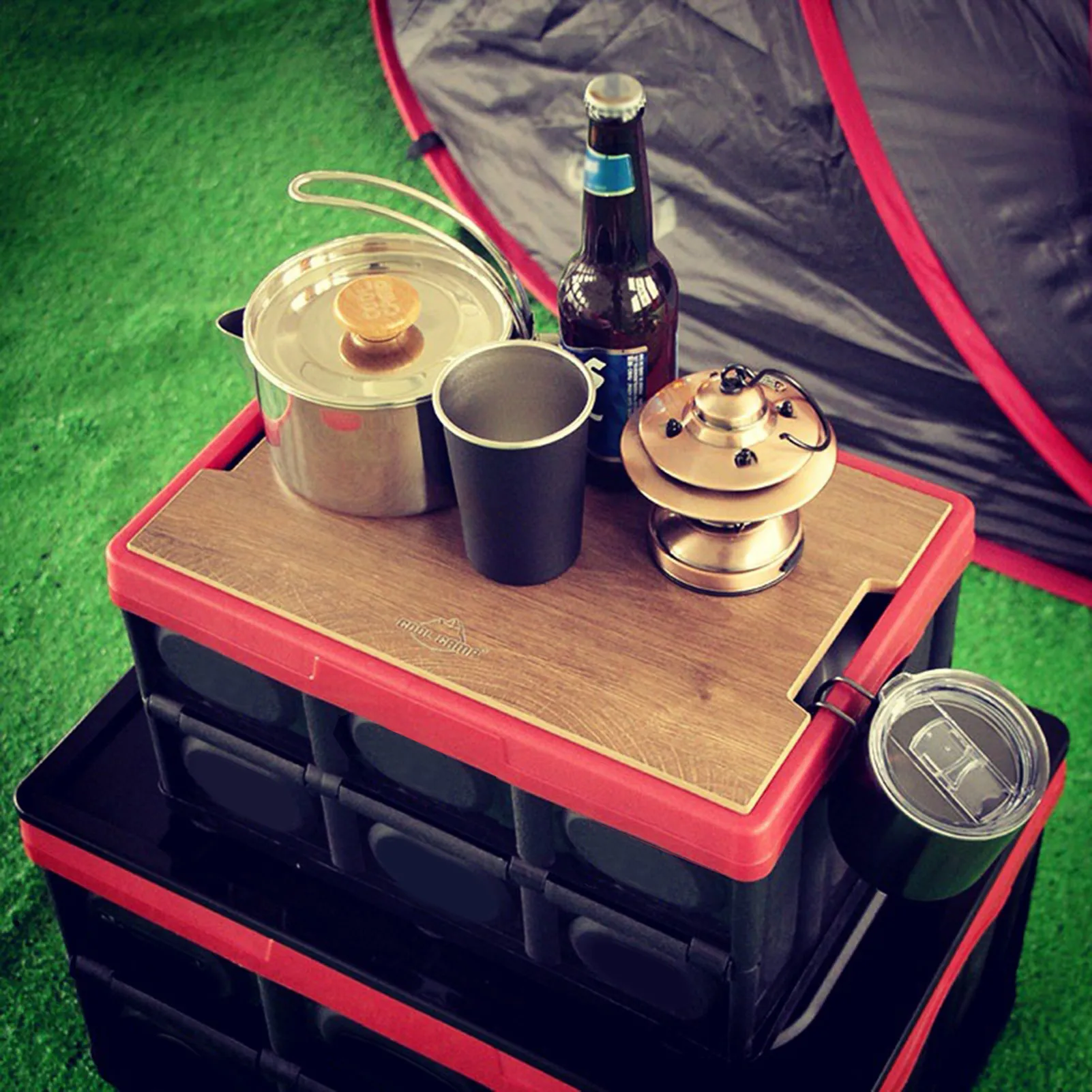 

38.5*28.5*22CM Camping Folding Storage Box Plastic Collapsible Storage Box With Lid Folding Crate Organizer Dropshipping