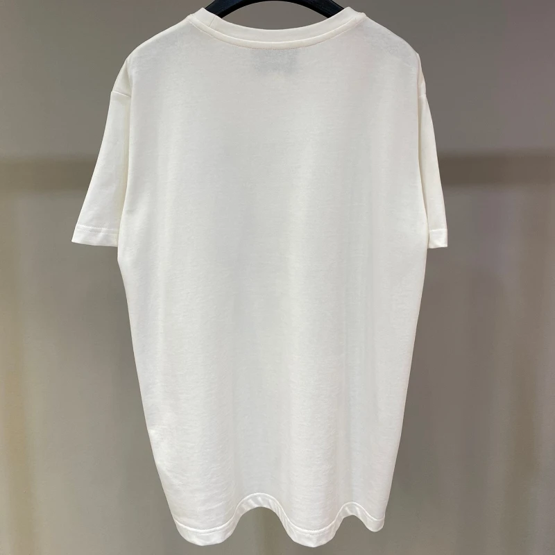 

108875 spring Summer Classic Machine Printed Cartoon Pattern Casual Versatil Cotton Crew Neck Loose Couple Short Sleeve T-shirt