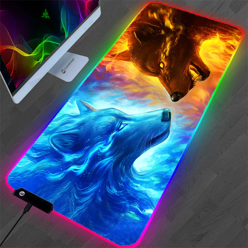 

Mouse Pad Anime Rgb Wolf Figure Game Player Notebook Large Gaming Carpet Mini Pc One Piece Wholesale Office Protection Pads Xxl