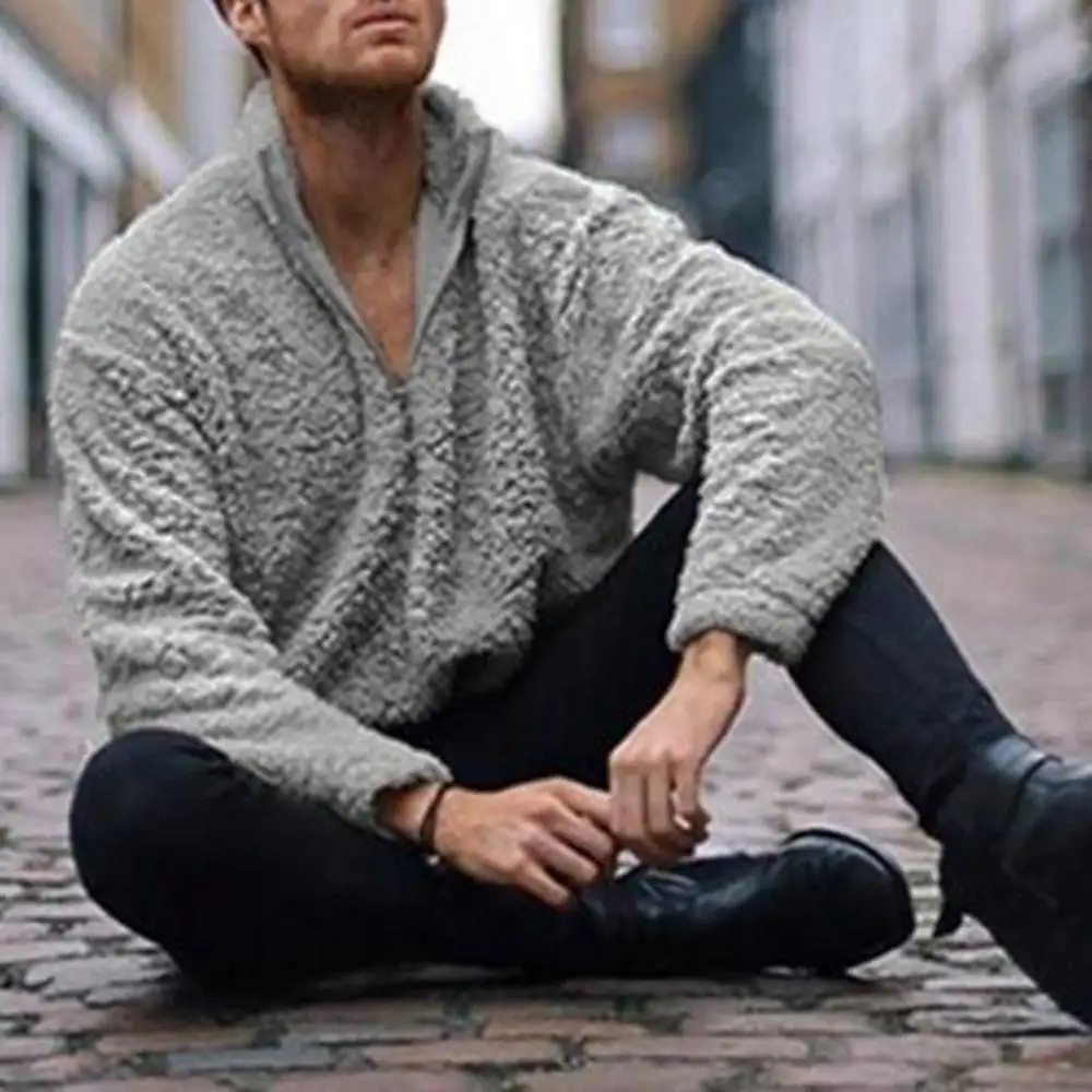 Мужская Толстовка Топ новый стиль модная однотонная санитарная одежда флисовый