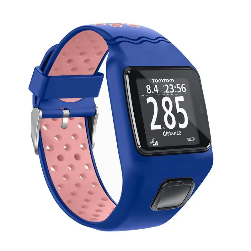 

Shockproof Soft Silicone Watchband Wrist Strap Bracelet Replacement for tomtom 1 Multi-Sport GPS HRM CSS AM Cardio Runner Watch