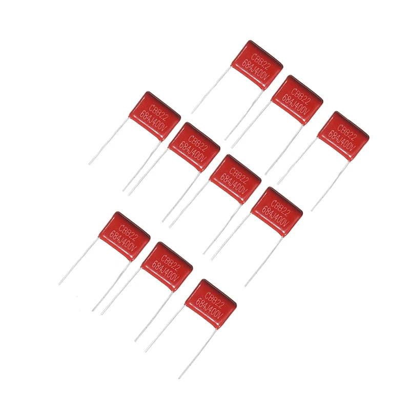 

10pcs 400V684J 15MM 0.68UF 680nf 684 400V CBB Polypropylene Film Capacitor Accessory