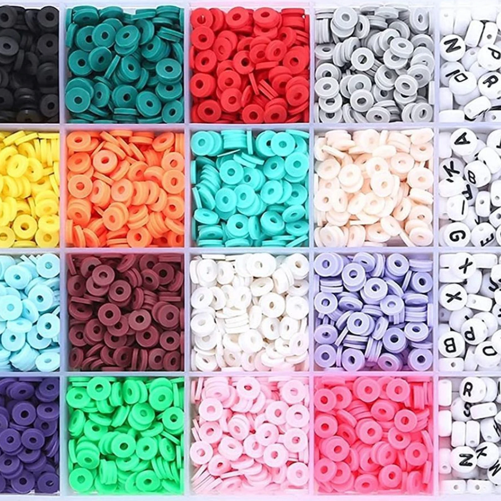 

Плоские круглые бусины из полимерной глины, 1 коробка