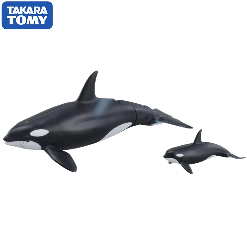 S01 Takara Tomy ANIA Animal Advanture AL 08 Killer Whales 2 шт. ABS океан фигурка дети развивающие