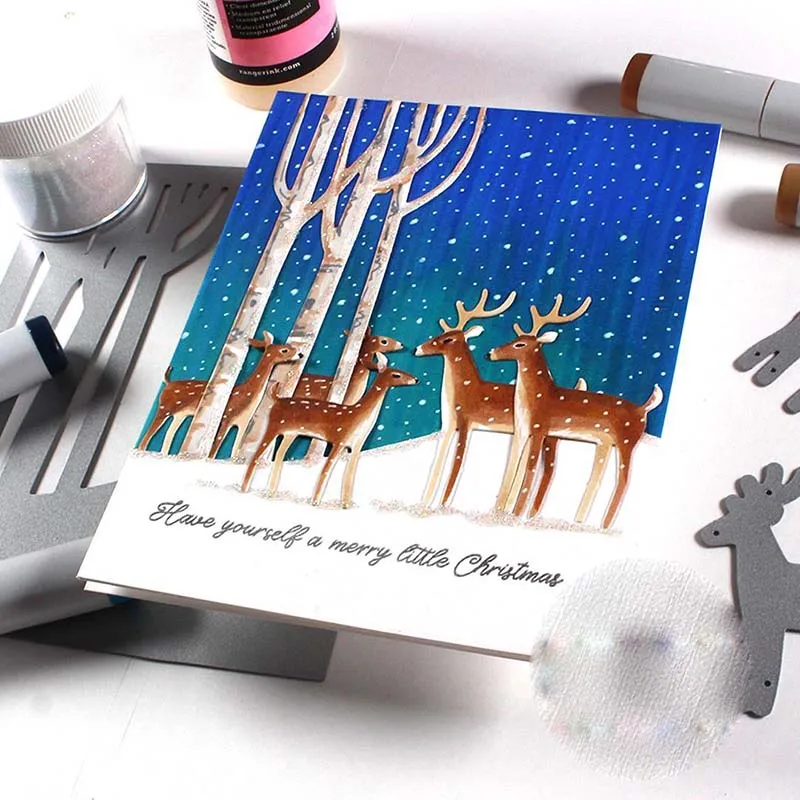 

New Arrival Rectangle Slope Trees Frame Metal Cutting Dies diy Scrapbooking Photo Album Decorative Embossing Paper Card Crafts