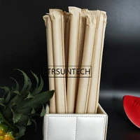 2000pcs Disposable Pearl Milk Tea Drinking Straws Shop Juice Reusable Drinking Straws Kraft Paper Individual Package