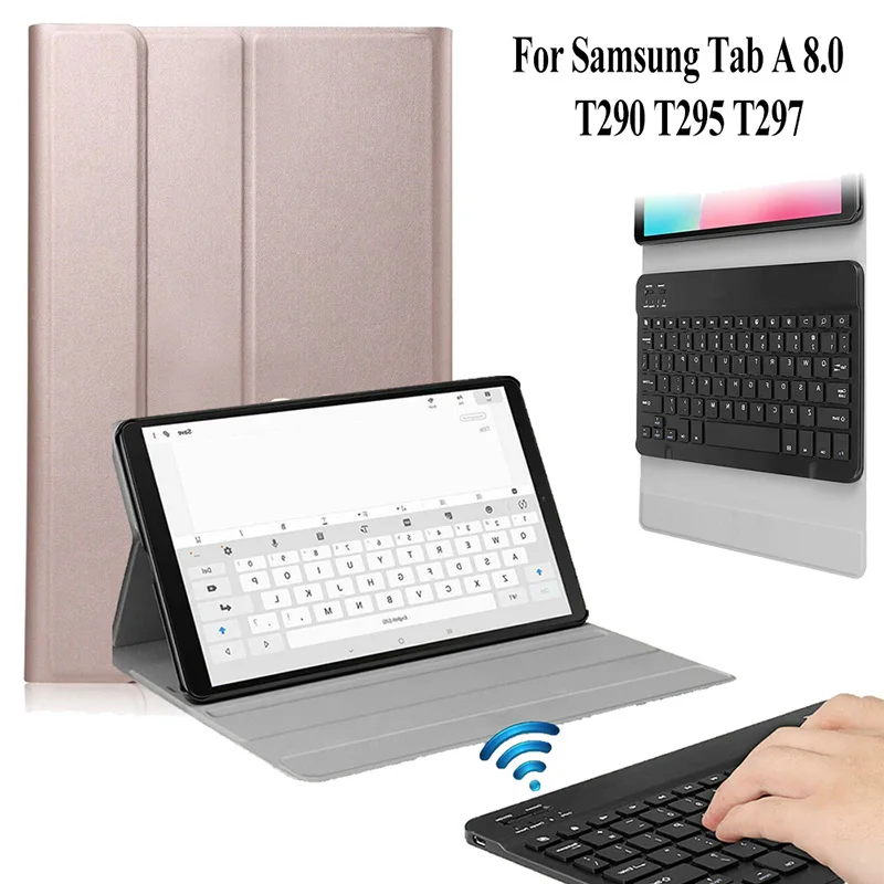 

For Samsung Galaxy Tab A 8.0 2019 Keyboard Case for T290 T295 SM-T290 SM-T295 Slim Leather Bluetooth Keybaord Cover Case Stand