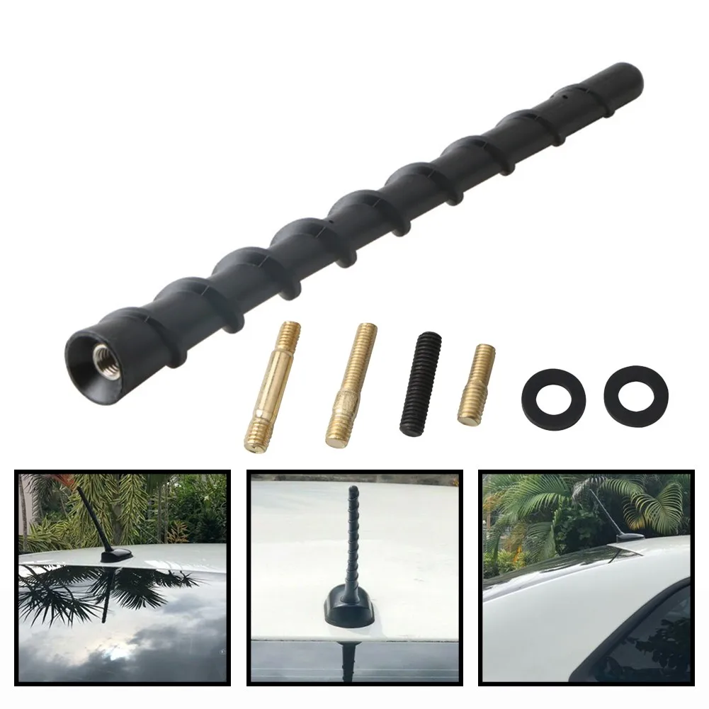 

18cm 12V Car Short Rubber Spiral Antenna Accessories Mast Rod Radio AM/FM For Hyundai Toyota KIA Rubber Aluminum For Car Tools