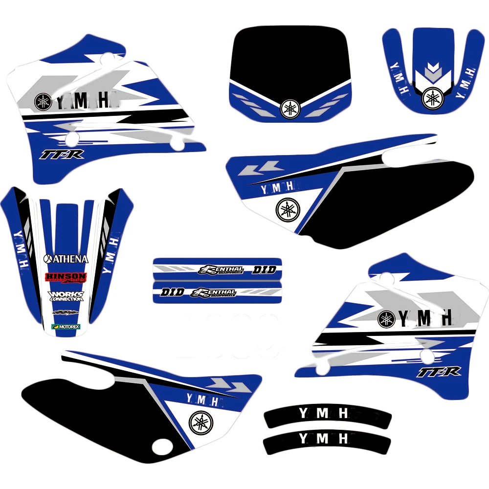 

3M Stickers Kits Motorcycle Graphics Backgrounds Decals For YAMAHA TTR250 TTR 250 2005 2006 2007 2008 2009 2010 2011 2012
