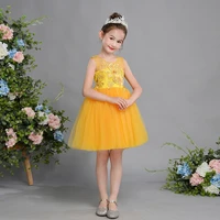 children tulle performance dresses kids yellow pink red green girl dancing underwear balerina kostum flower girl dress