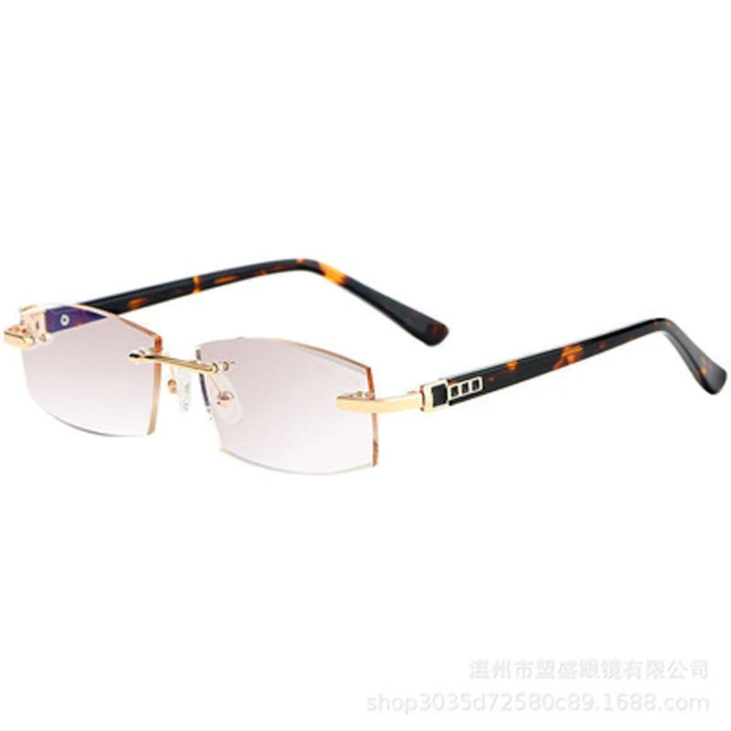 

Высококачественные очки для чтения без оправы с алмазной огранкой и защитой от сисветильник для мужчин и женщин мужские очки для защиты от ...