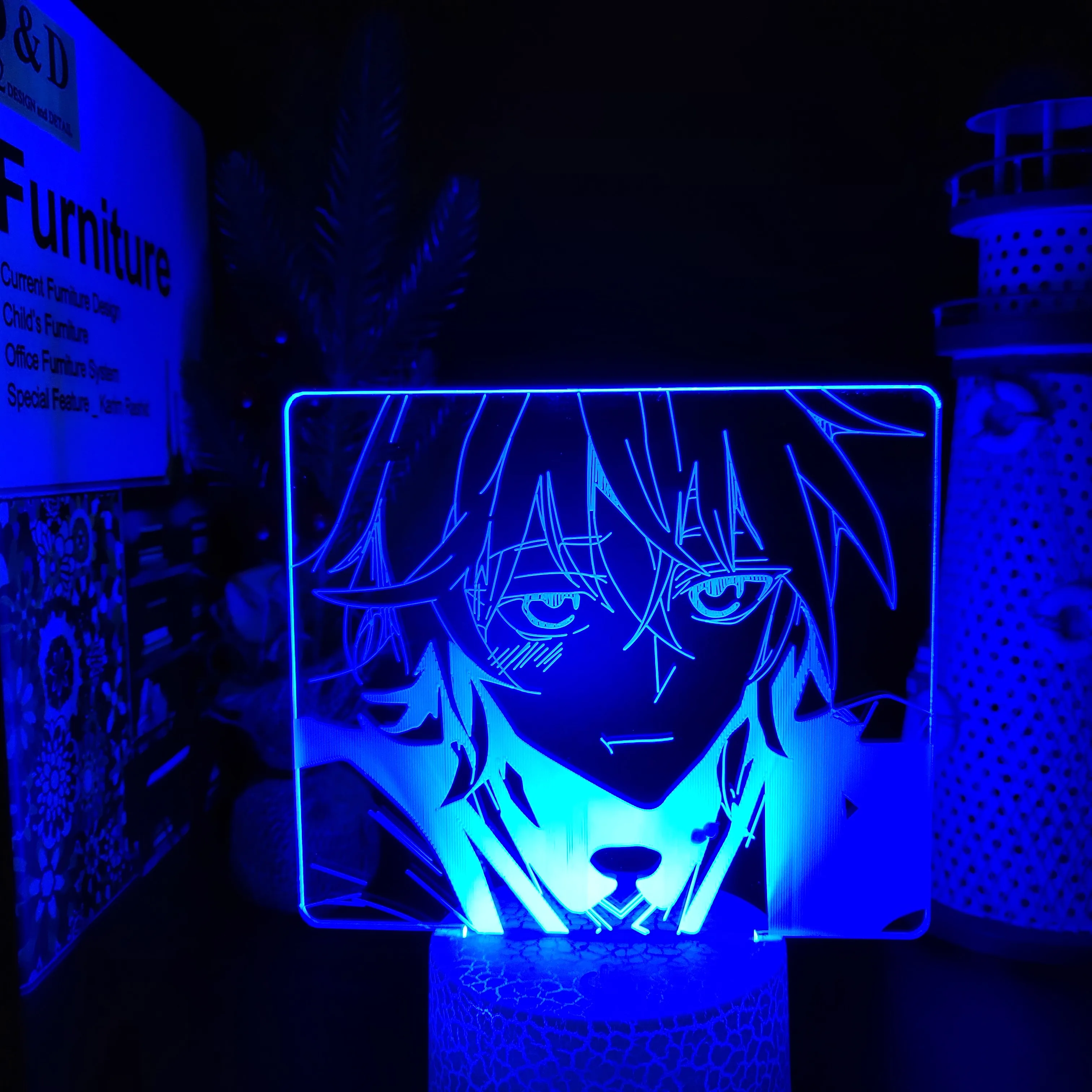 Seraph of The End Mikaela Hyakuya 3D Аниме иллюзия Лампа USB светодиодный ночсветильник спальня